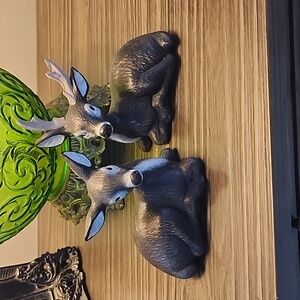 Vintage ceramic deer set